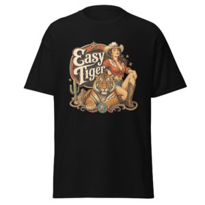 easy tiger cowgirl graphic t shirt | retro western fashion