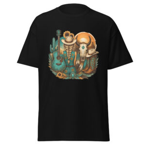 sunflower cowgirl & guitar graphic t shirt | rustic western apparel
