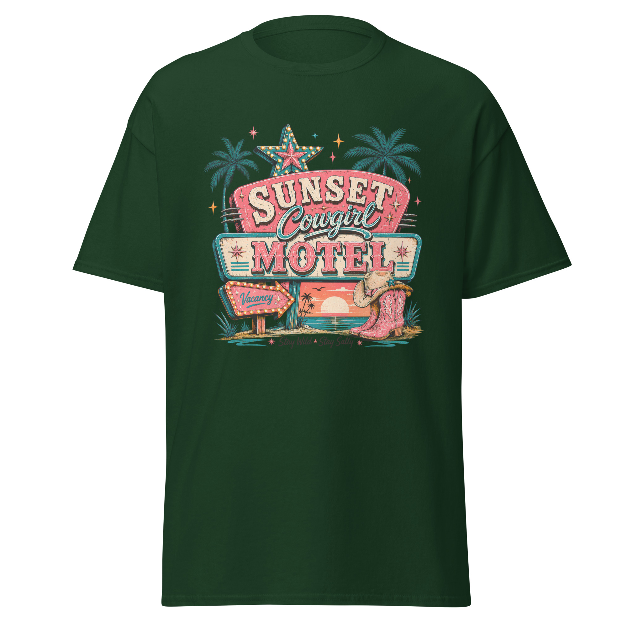 sunsets, saltwater & spurs graphic t shirt | western summer apparel sunsets, saltwater & spurs graphic t shirt | western summer apparel