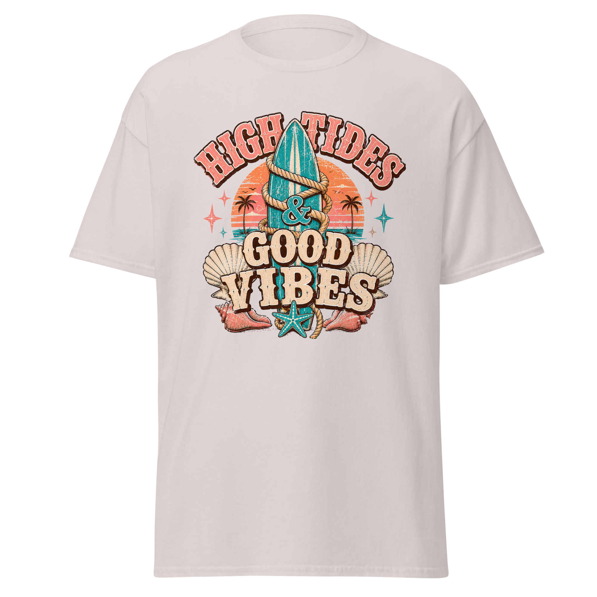 high tides & good vibes graphic t shirt | coastal summer apparel high tides & good vibes graphic t shirt | coastal summer apparel