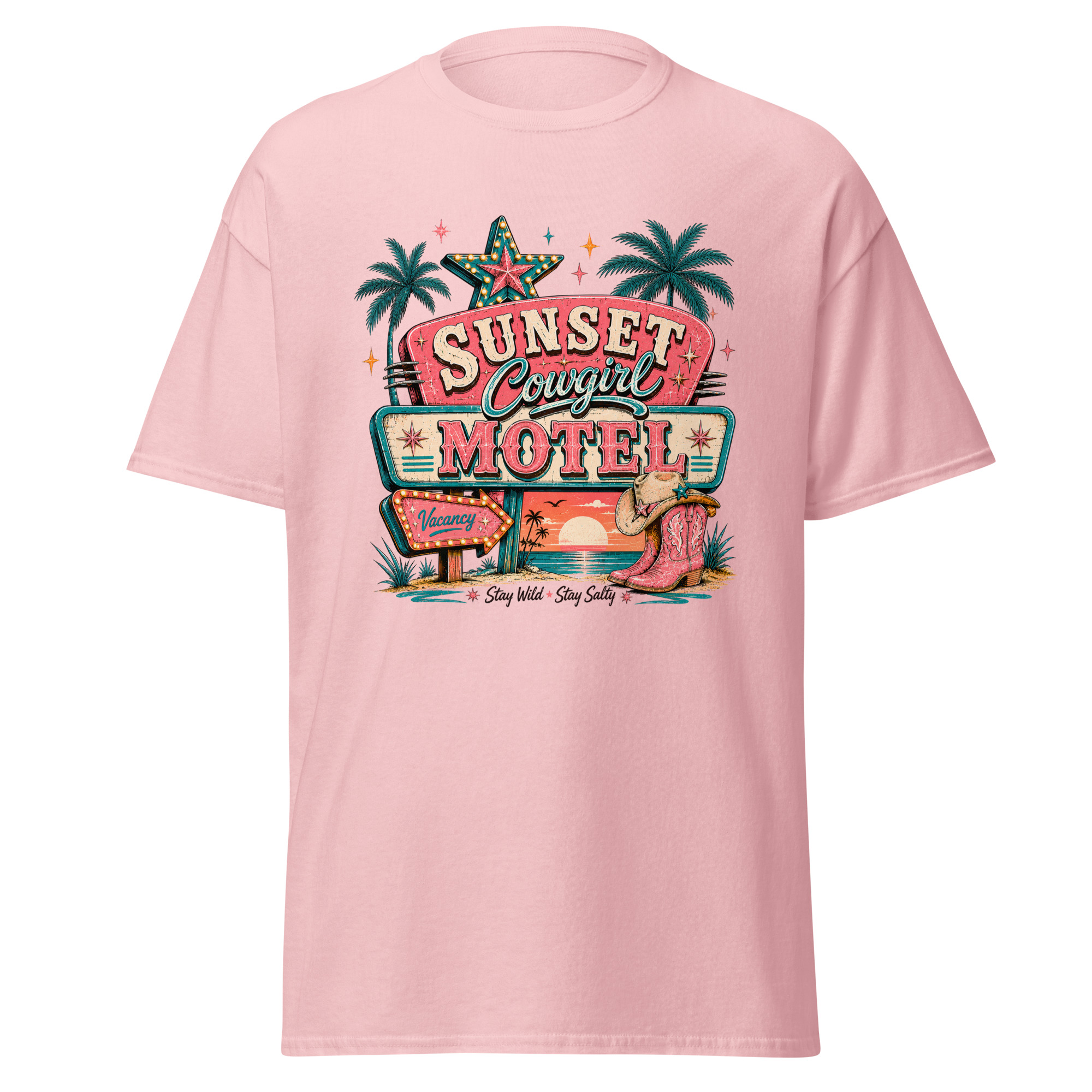 sunsets, saltwater & spurs graphic t shirt | western summer apparel sunsets, saltwater & spurs graphic t shirt | western summer apparel