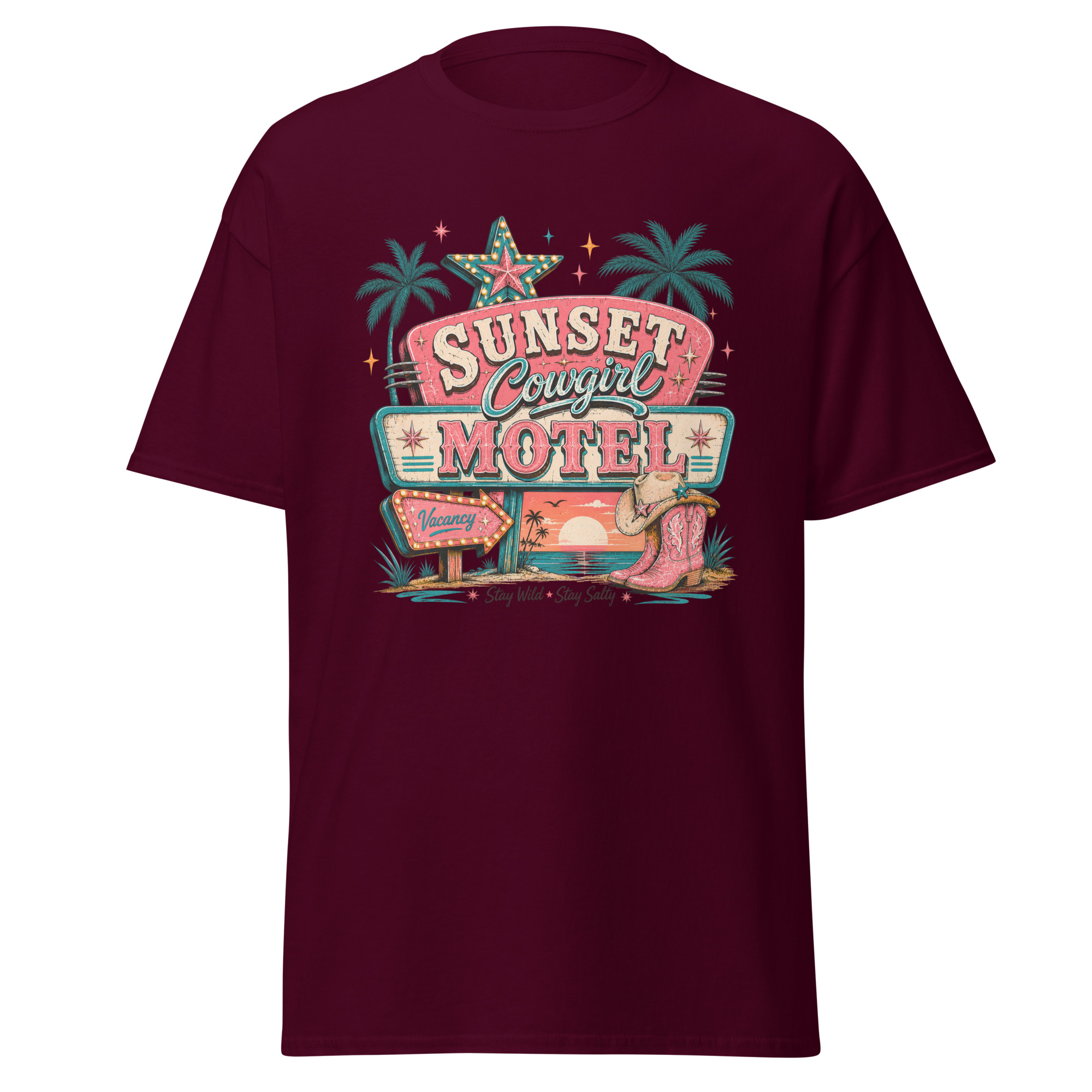 sunsets, saltwater & spurs graphic t shirt | western summer apparel sunsets, saltwater & spurs graphic t shirt | western summer apparel
