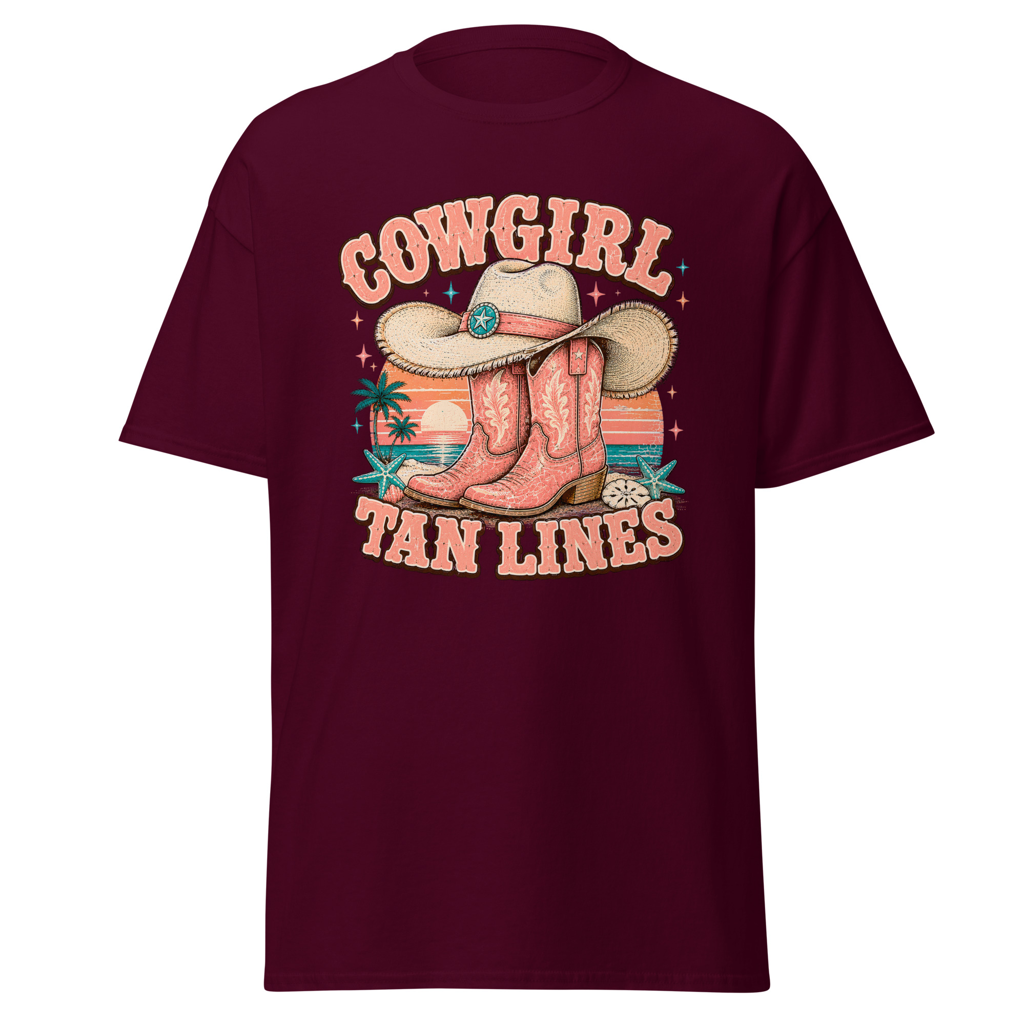 cowgirl tan lines graphic t shirt | coastal western summer apparel cowgirl tan lines graphic t shirt | coastal western summer apparel