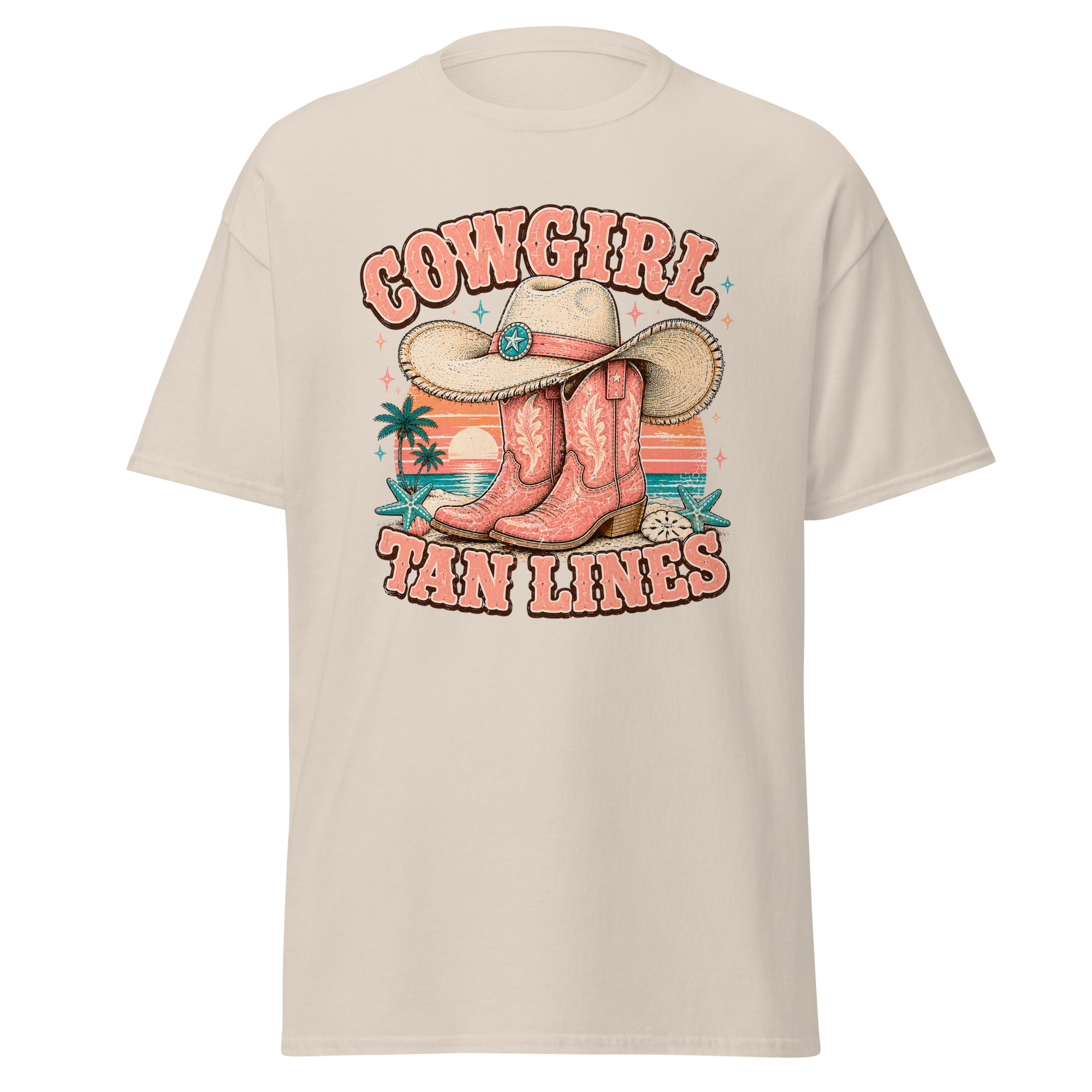 cowgirl tan lines graphic t shirt | coastal western summer apparel cowgirl tan lines graphic t shirt | coastal western summer apparel