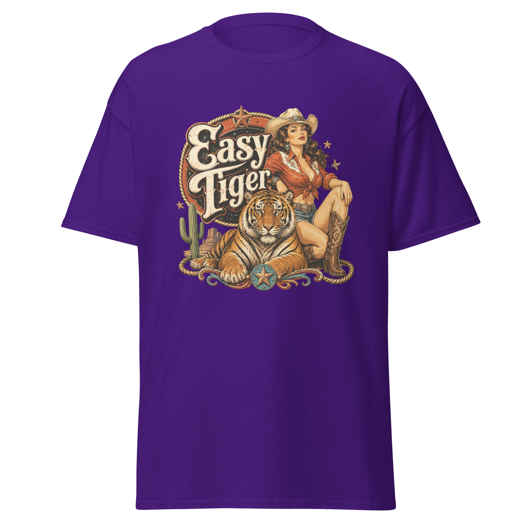 easy tiger cowgirl graphic t shirt | retro western fashion easy tiger cowgirl graphic t shirt | retro western fashion