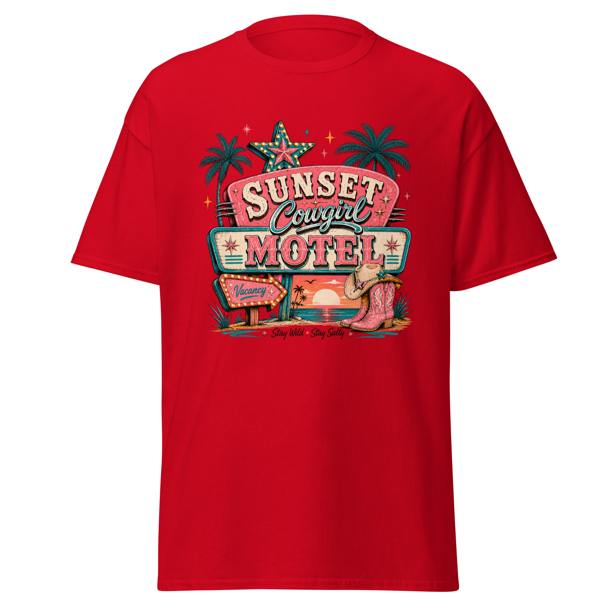 sunsets, saltwater & spurs graphic t shirt | western summer apparel sunsets, saltwater & spurs graphic t shirt | western summer apparel