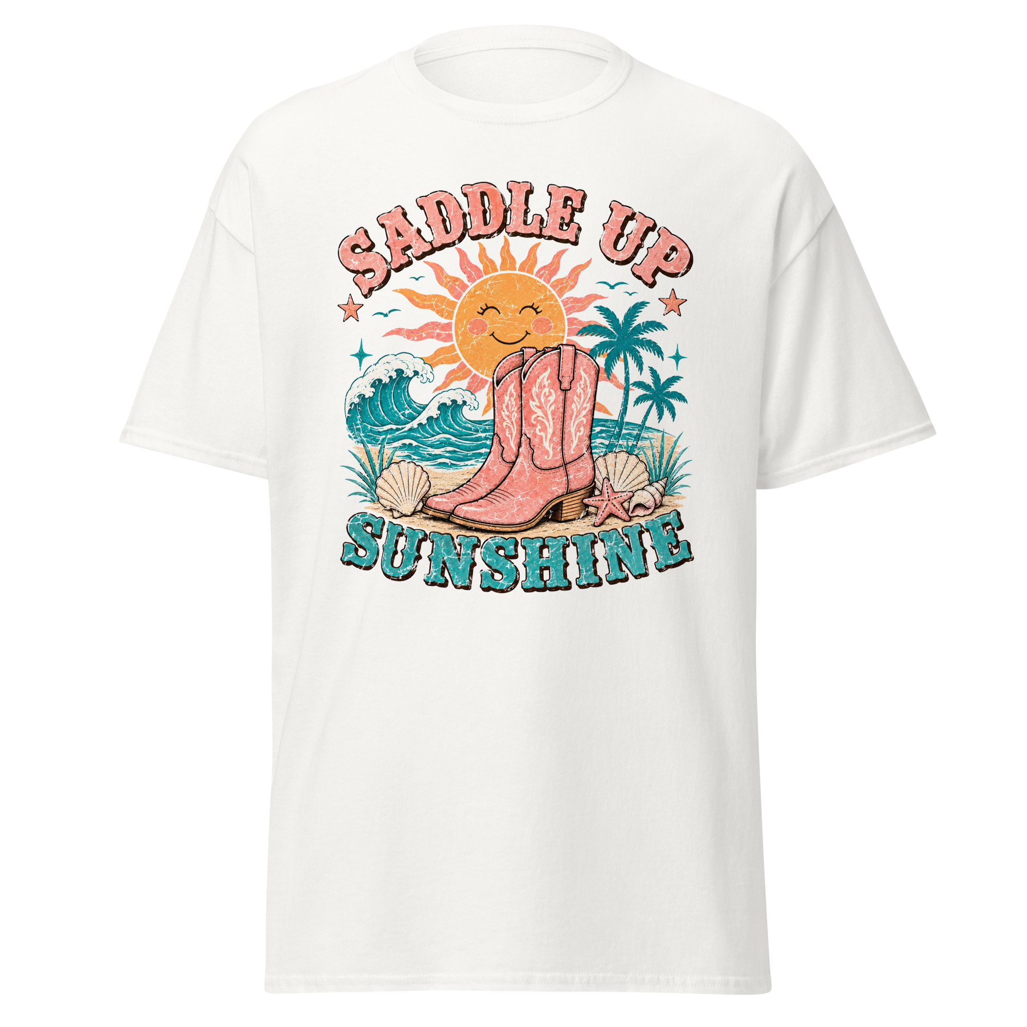 saddle up sunshine graphic t shirt | coastal cowgirl summer apparel saddle up sunshine graphic t shirt | coastal cowgirl summer apparel