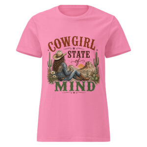 cowgirl state of mind t shirt | western desert sunset graphic tee | retro country girl shirt, boho cactus apparel, wild west vintage top